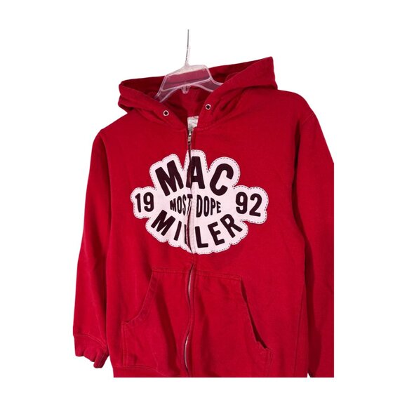 MAC MILLER Most Dope 1992 Zip Hoodie Red Size Small S 2012 Original - Picture 2 of 4